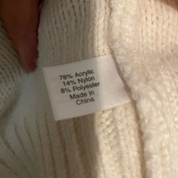 Lane Bryant 14/16 Cream Colored Sweater w/ Fringe - Picture 3 of 3